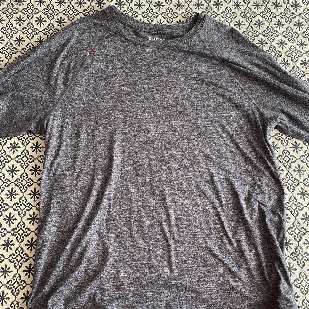 Rhône mens heathered Blue long sleeve